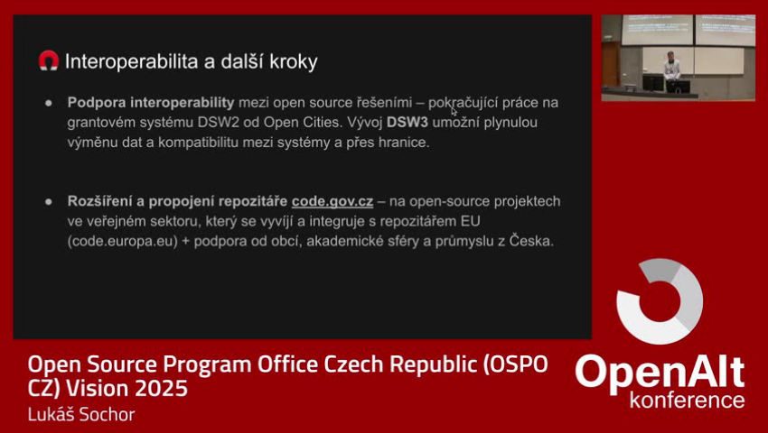 Open Source Program Office Czech Republic (OSPO CZ) Vision 2025 (Lukáš Sochor)