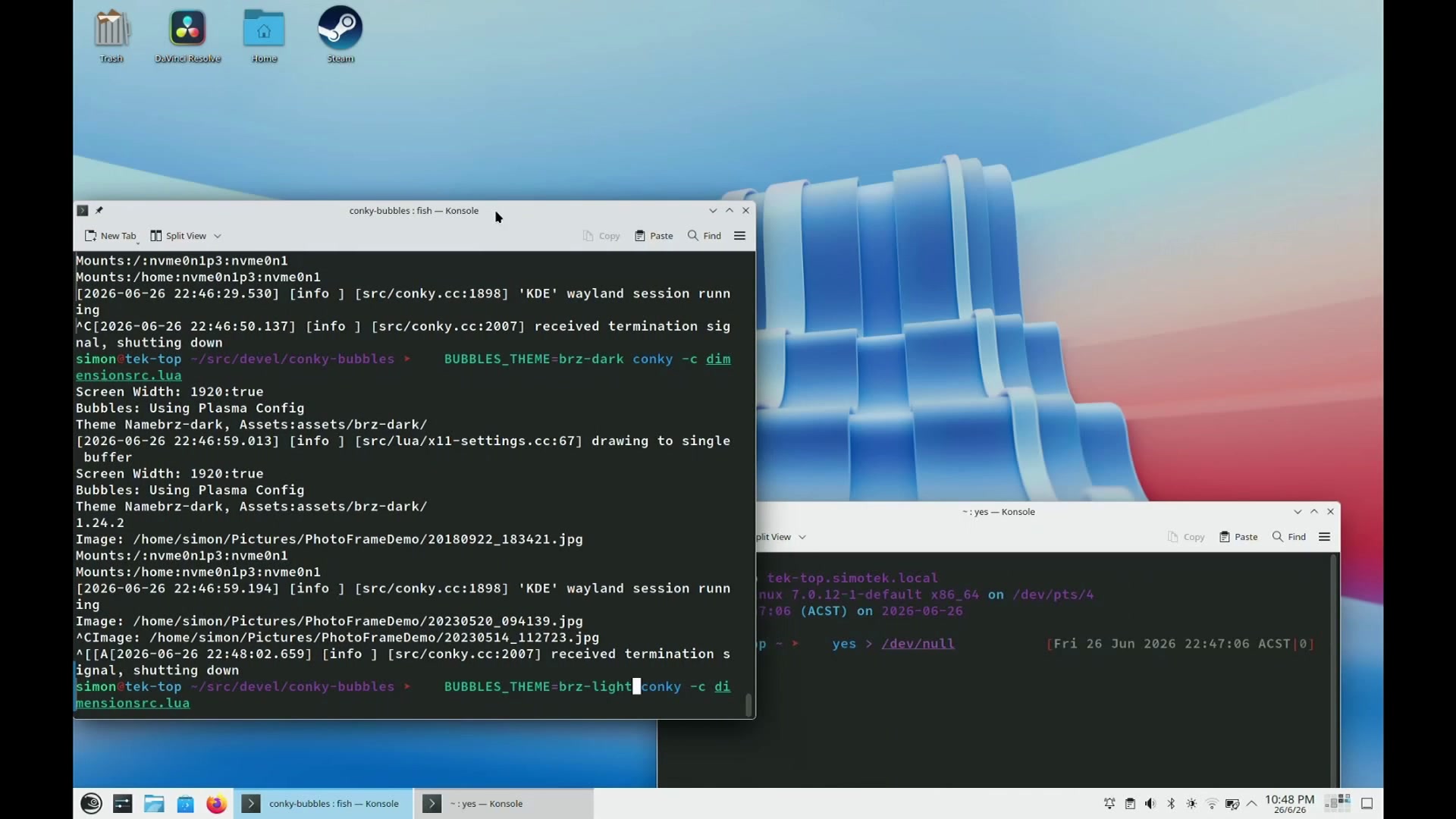 Introducing Conky Bubbles - A Simpler way to create config files for conky.