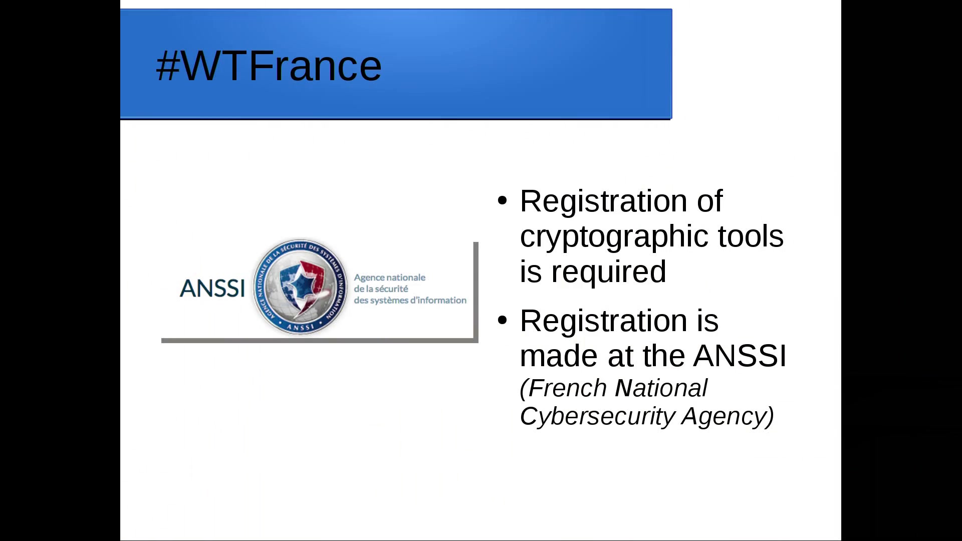 WTFrance - Decrypting French encryption law
