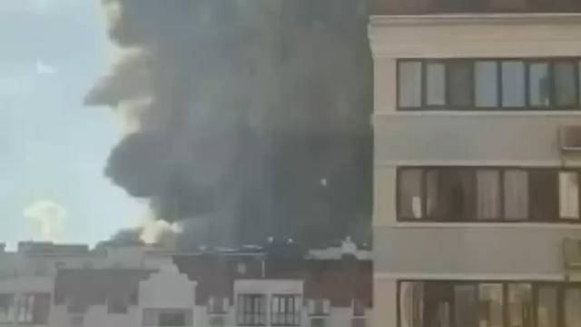 HUGE plume of smoke above Kiev region as warehouse BURNS after pinpoint strike