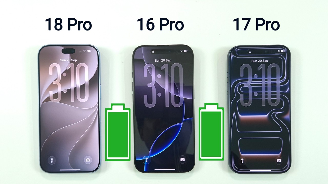 iPhone 18 Pro vs 17 Pro vs 16 Pro Battery Test | ios 27 Battery Drain Test