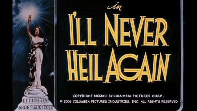 The Three Stooges - I'll Never Heil Again (1941)