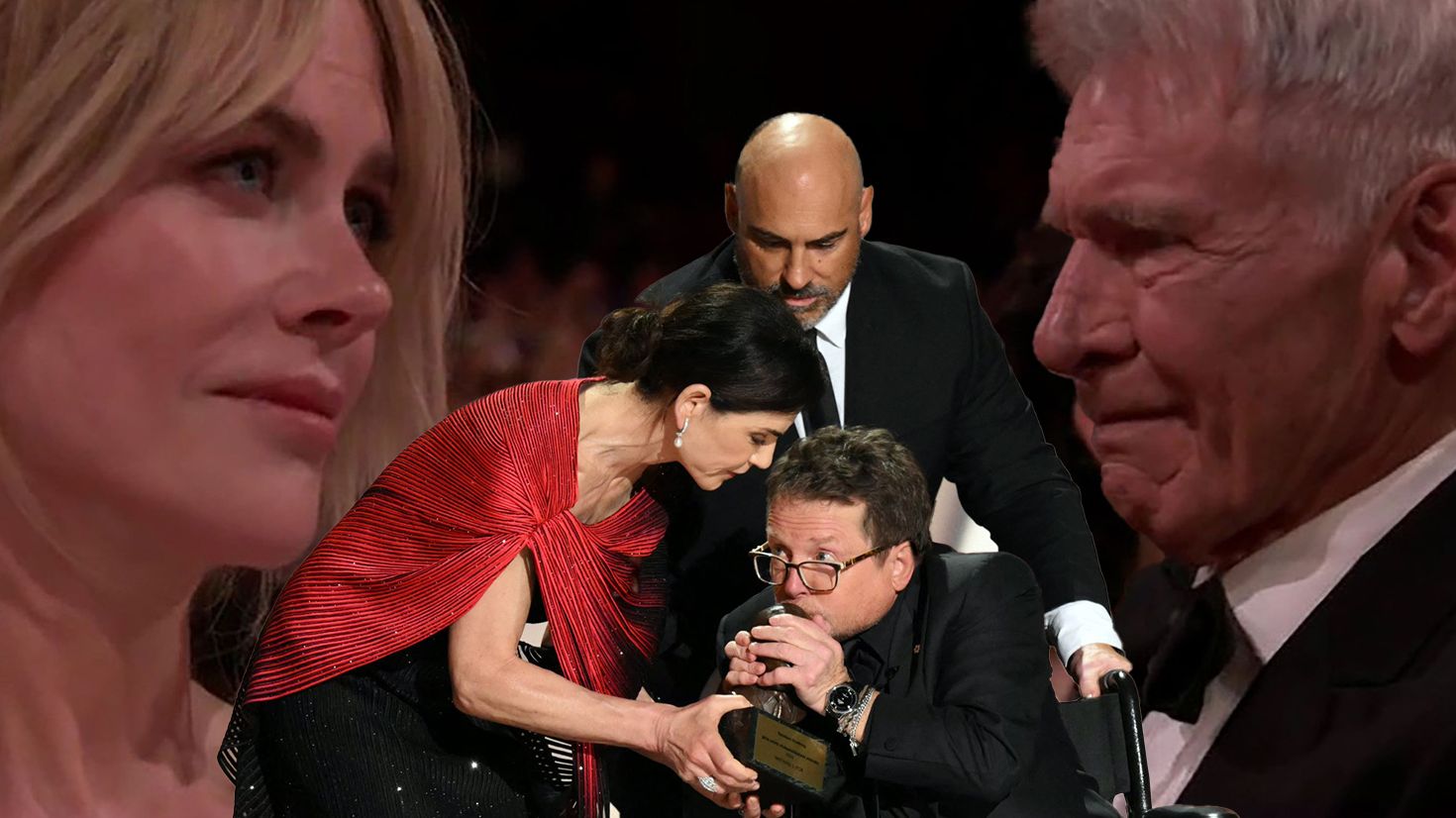 Statečný Michael J. Fox převzal cenu z invalidního vozíku a dojal celý sál. Slzeli Kidman i Ford