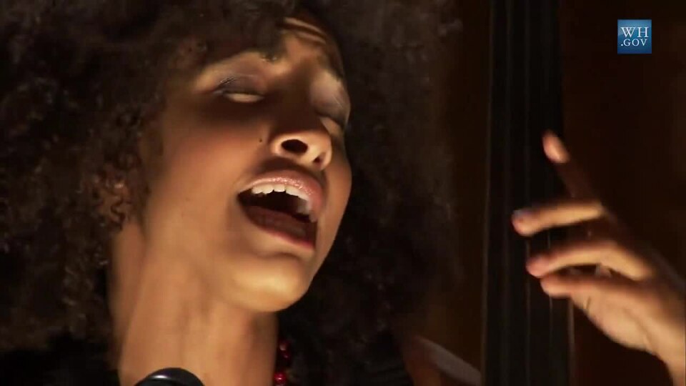 Esperanza Spalding Performs at the White House Poe
