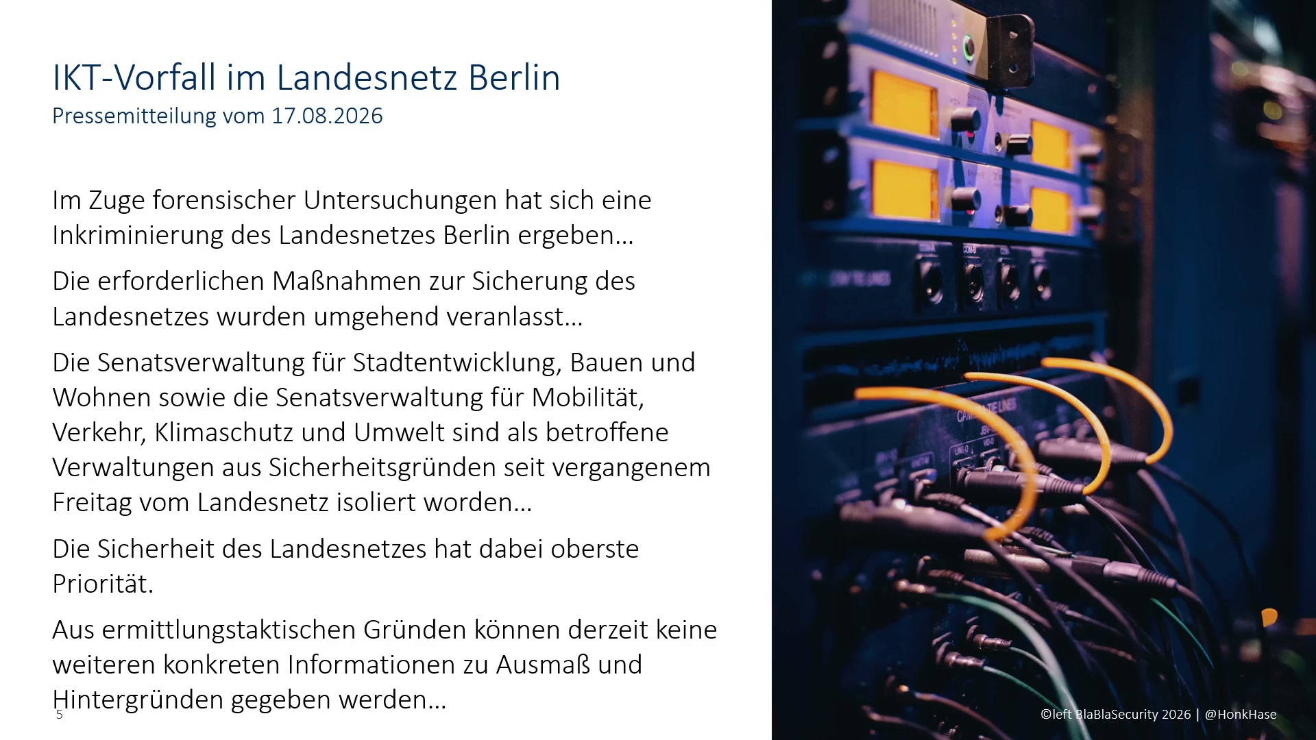 Warum Berlin gehackt wurde und wie desolat gehandelt wird