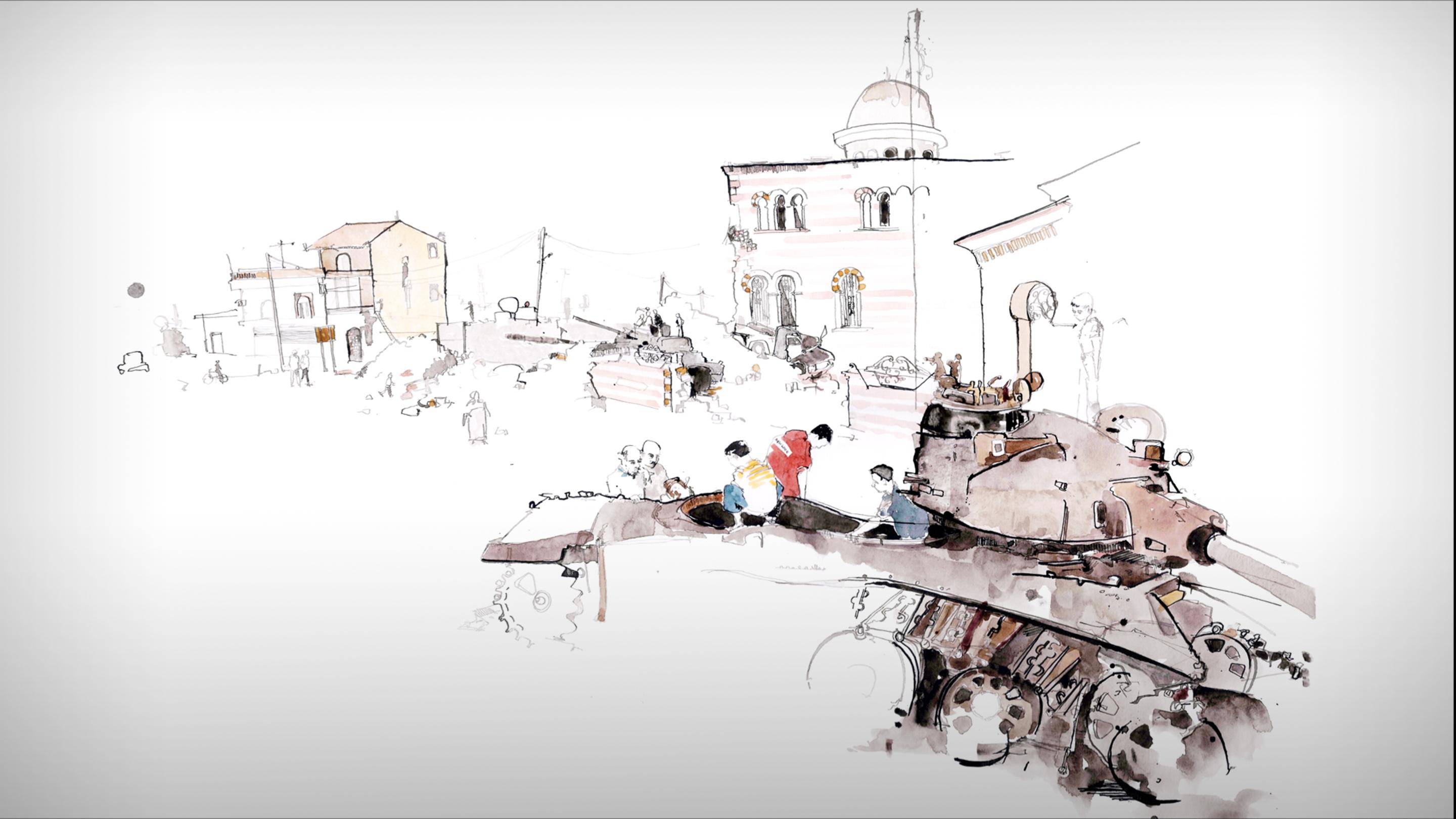 News tells you what happened. Drawing shows you how it felt