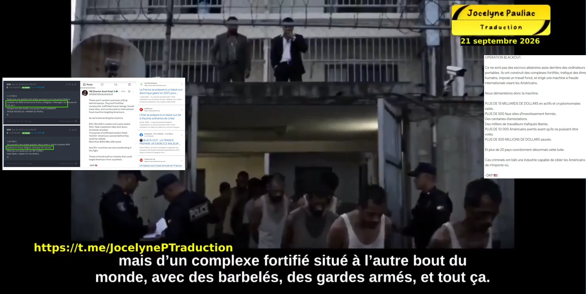 VF🟩🇺🇲 🔥🔥 Opération BLACKOUT 🔥🔥🔥🔷-Jocelyne Traduction
