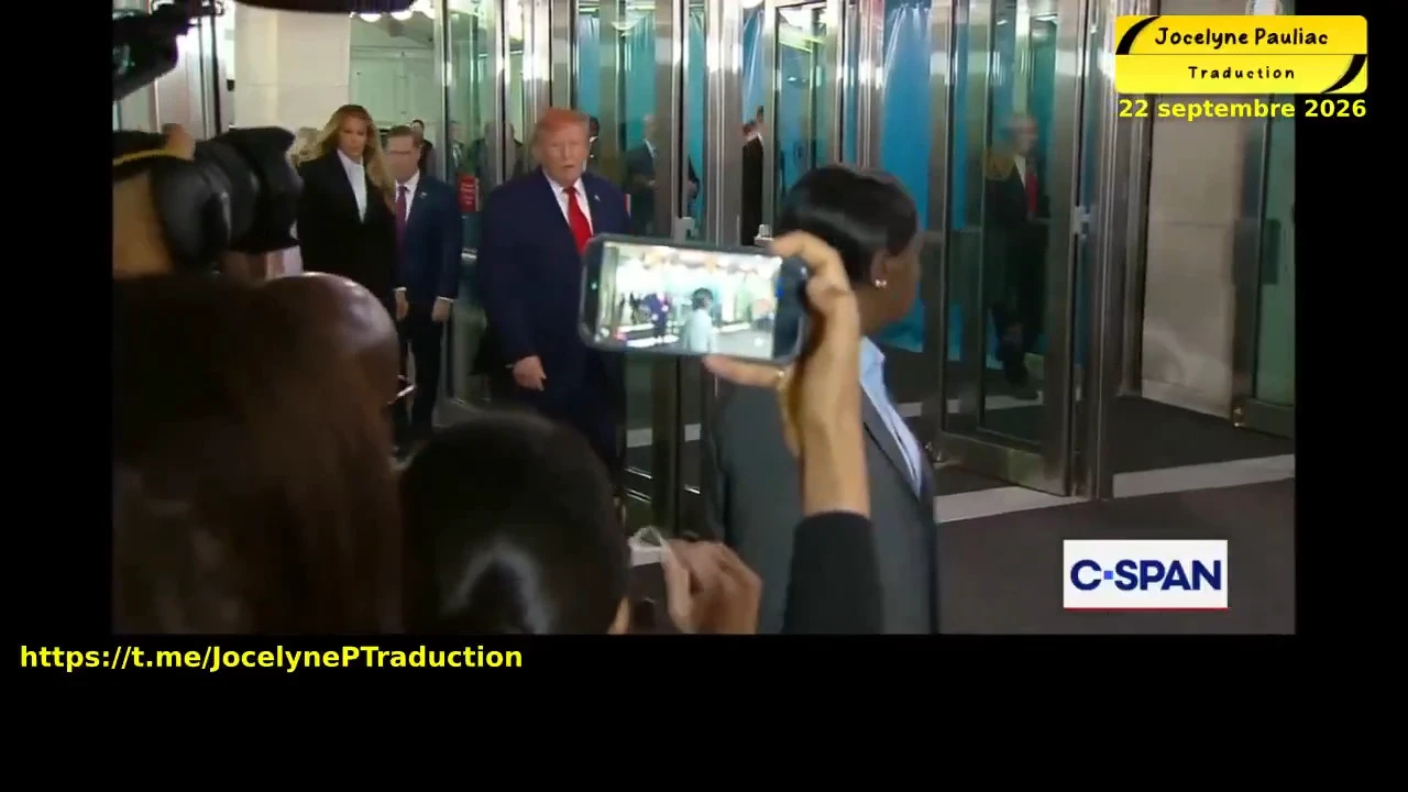 VOSTR FR (Sous titres)🟩Le président Trump arrive à l'ONU et dit à CNN qu'il ne devrait pas être là😁-Jocelyne Traduction