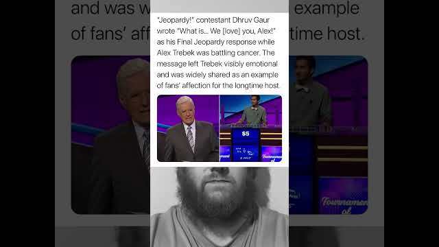 “Jeopardy!” player wrote “We ❤️ you, Alex!”—Trebek choked up. 📺 #Legend