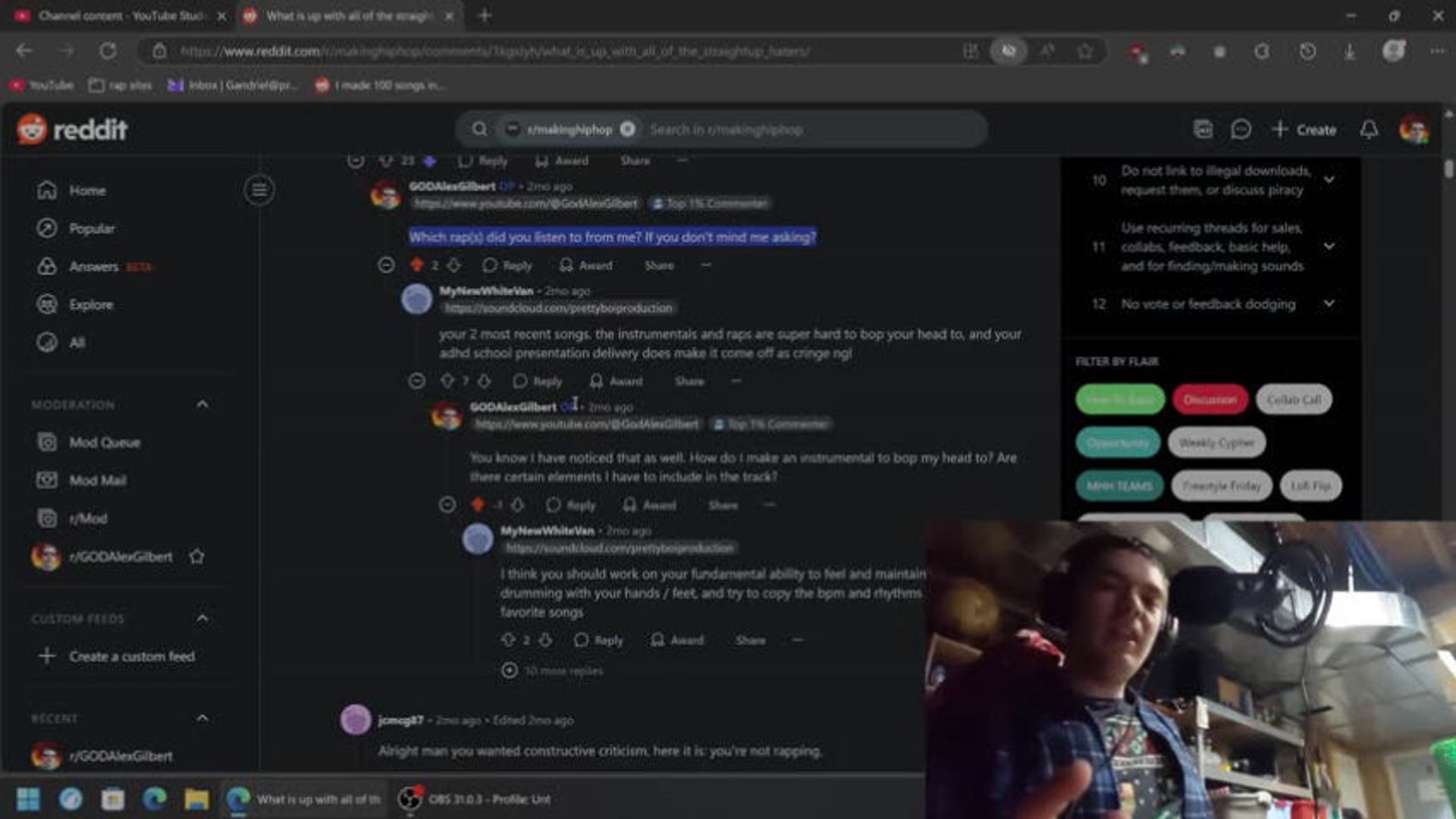 GOD Alex Gilbert - How the GOD Makes a...(Reddit Post?)