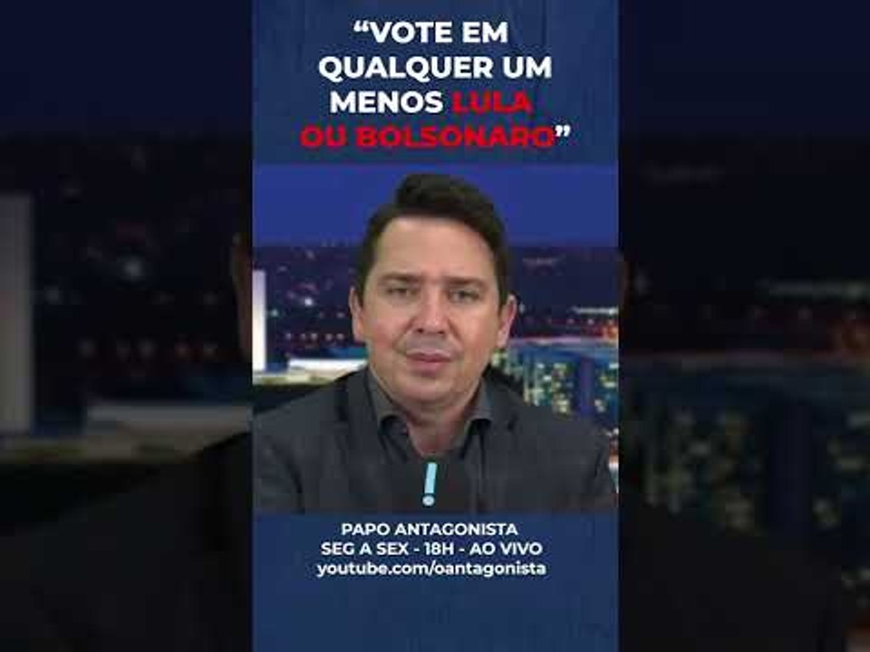 Dantas: Vote em qualquer um "menos Lula ou Bolsonaro" #shorts