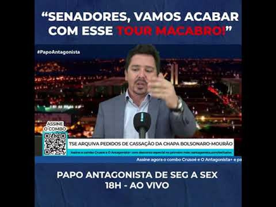 "Senadores, vamos parar com esse tour macabro!", diz Claudio Dantas #shorts