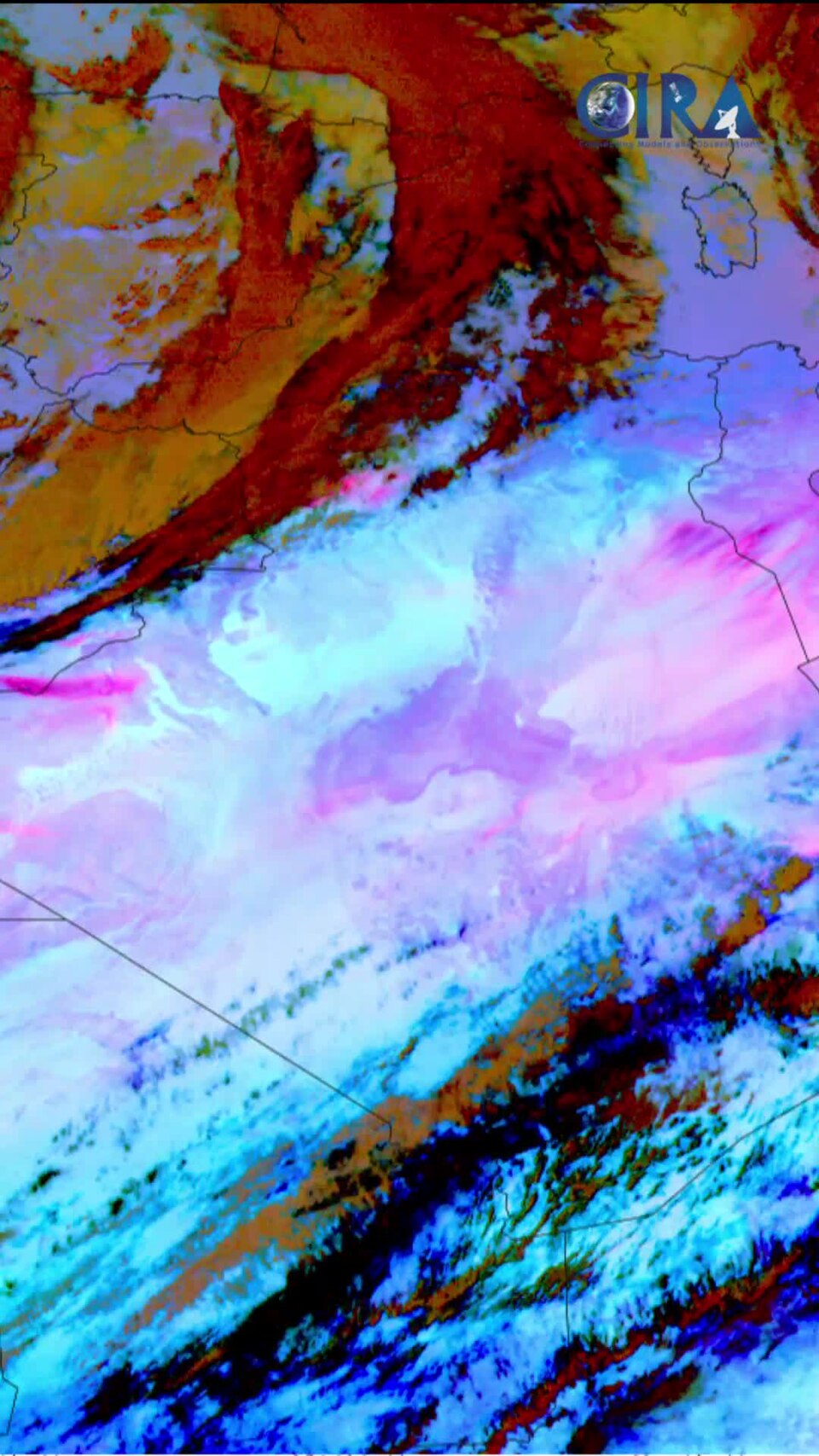 Dusty Skies Above the Sahara Desert (CIRA 2024-03-26 - nolabels portrait)