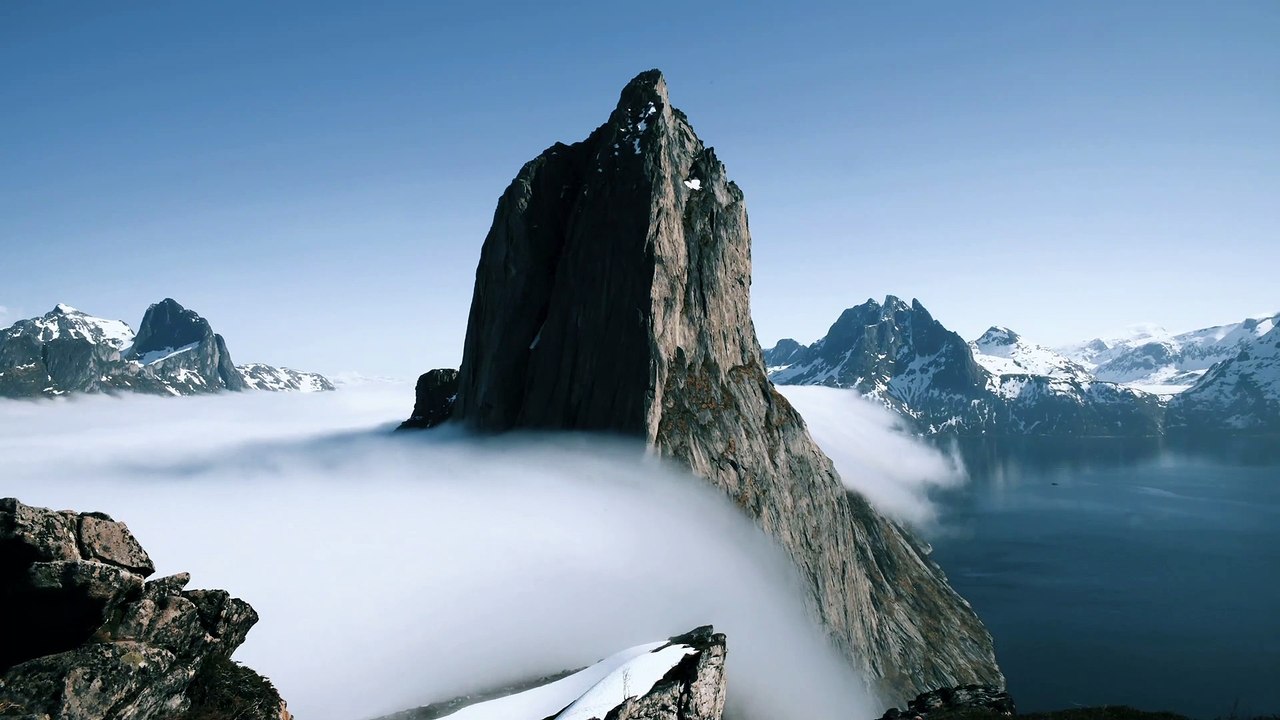Above the clouds...