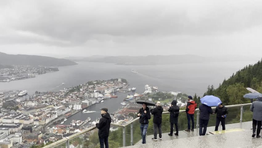 Bergen Norway view from above