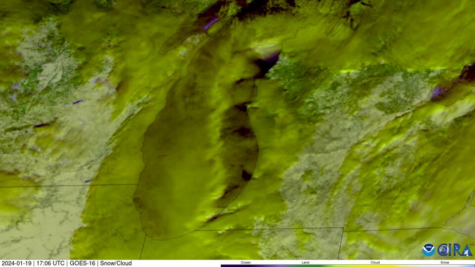 Extended View of Mesovortices Above Lake Michigan (CIRA 2024-01-19 - labels)