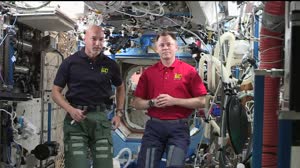 Expedition 60 crewmembers talks with The Weather Channel