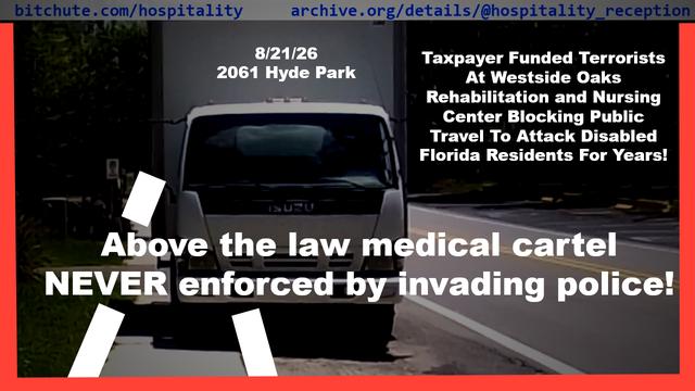 Above The Law Medical Cartel Malice Parked On Sidewalk Intentionally Blocking Travel Near Empty Lot