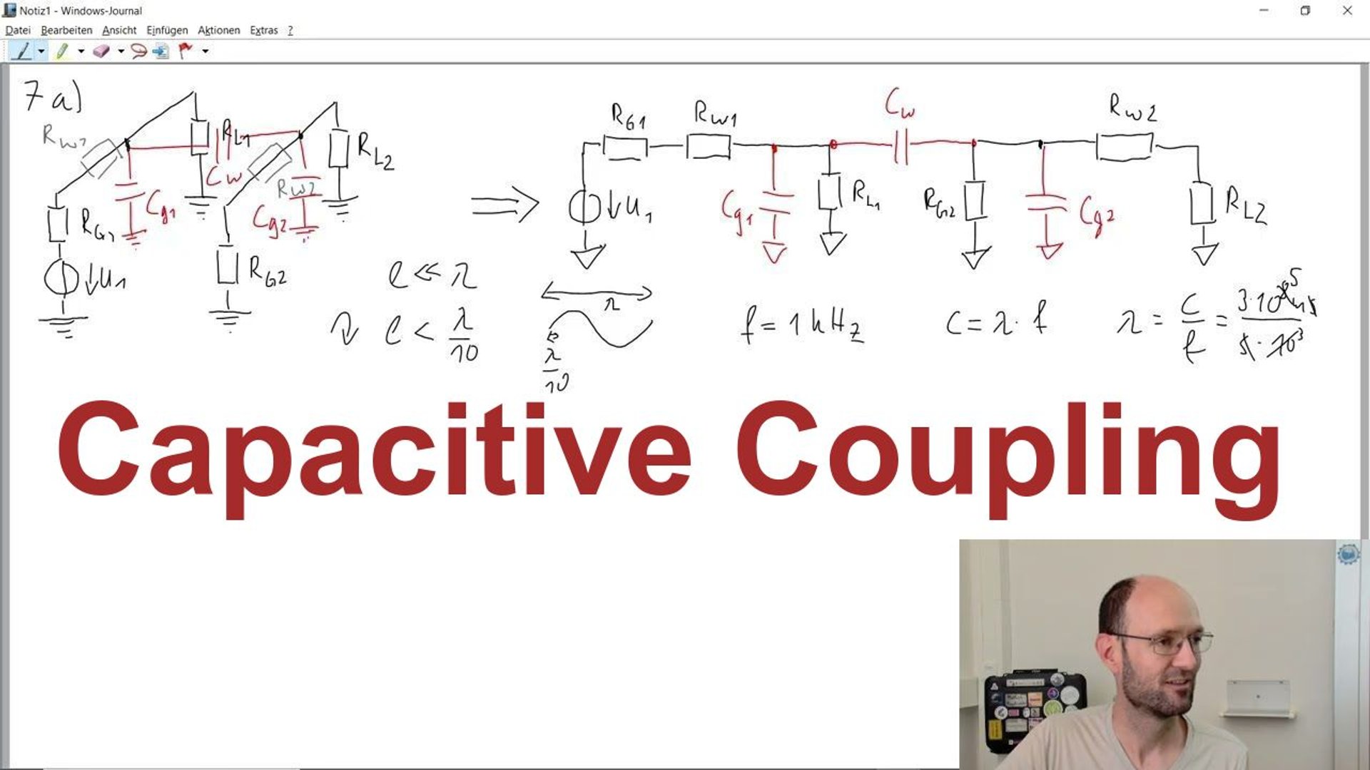 Calculation & LTspice simulation of the capacitive coupling between two parallel wires above ground