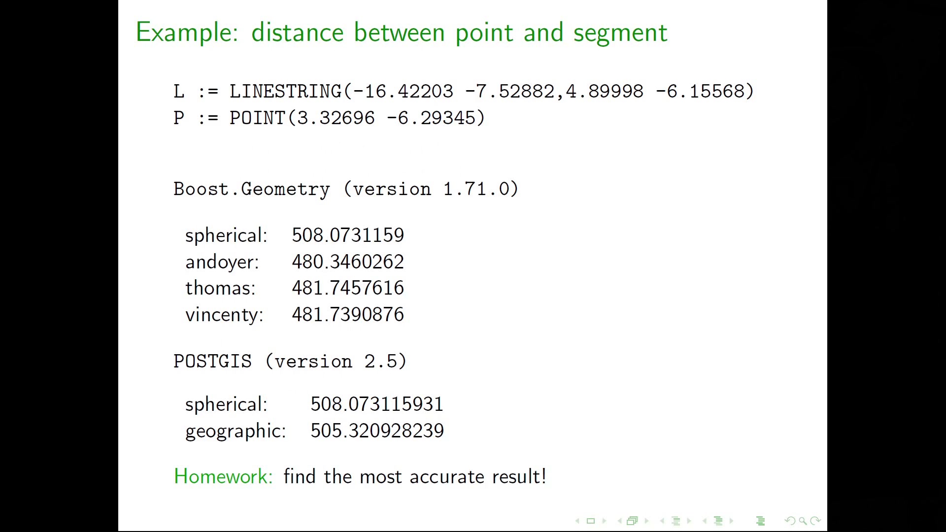 Geodesic algorithms: an experimental study