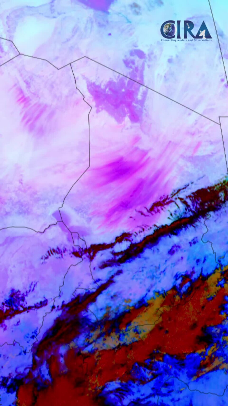 Dust Above the Sahara Desert (CIRA 2024-03-18 - nolabels portrait)