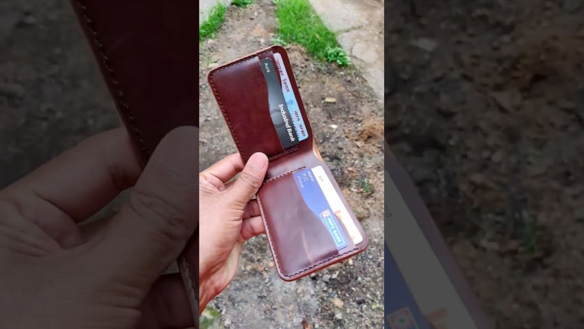 The Wave Bifold Wallet #shorts #youtubeshorts #leathercraft #leather