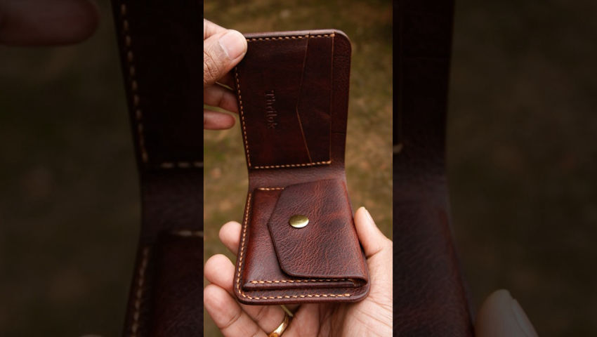 Customised hand stitched leather wallet #handmade #leathercraft #leathercrafting #leather