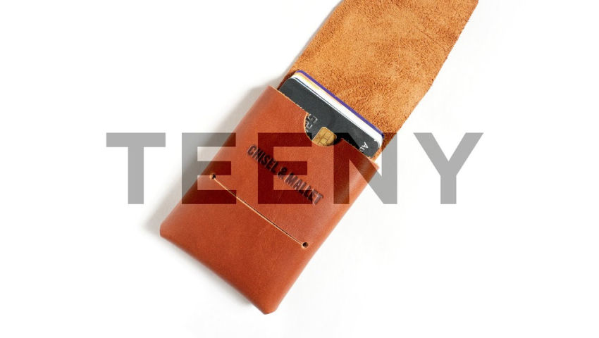 The Teeny Wallet | Leather Card Holder | Handmade Product | Chisel & Mallet #asmr