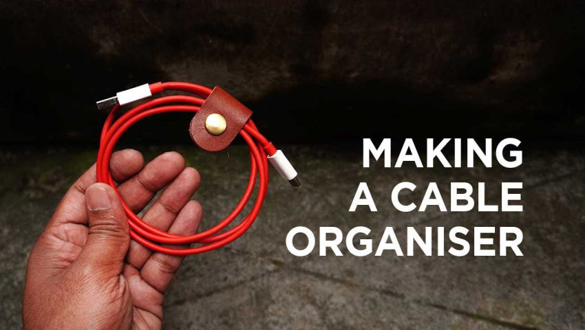 Making a leather cable organiser | Handmade Cable Wrap | The Smart | Leather #craft | ASMR