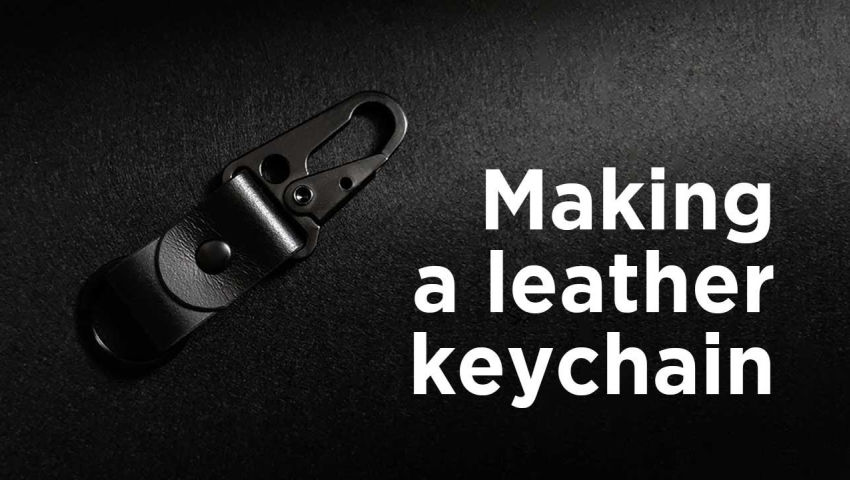 Making a handmade leather keychain | The Custodian Keychain | Leather #craft | ASMR