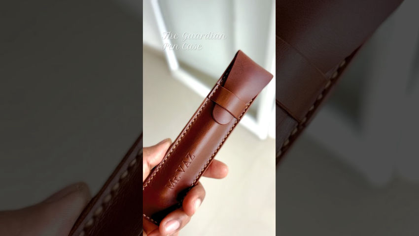 Handmade Leather Case for Pen | Guardian | Chisel & Mallet #shorts #youtubeshorts