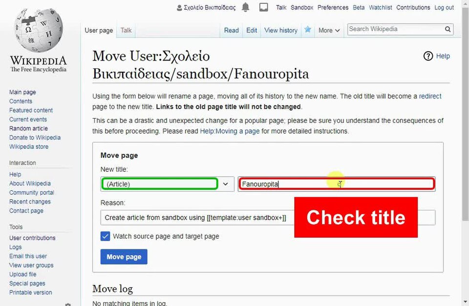 5. user sandbox+ move seeded to article space