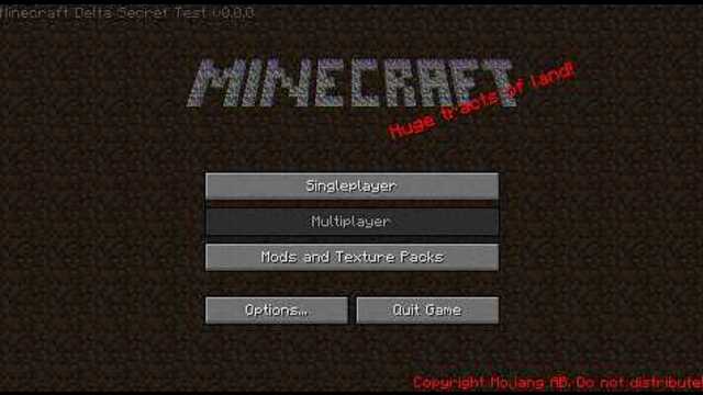 Minecraft Delta Secret Test 0.0.0 Creepy Gameplay